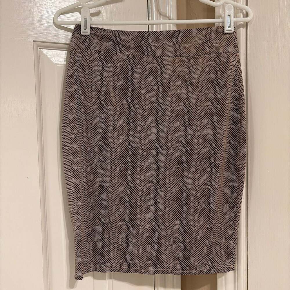 Chocolate U.S.A. Women's Textured Snake Print Pencil Skirt Size Large